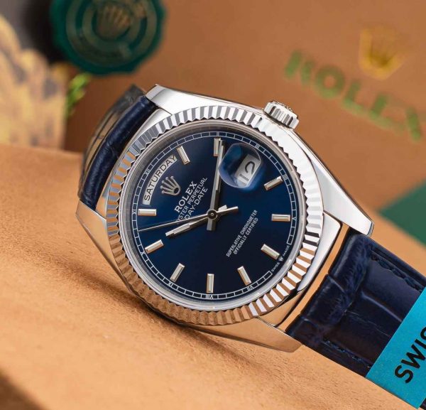 rolex day date 36 leather strap copy
