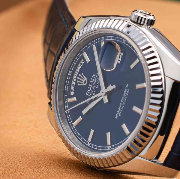 rolex day date 36 leather strap copy