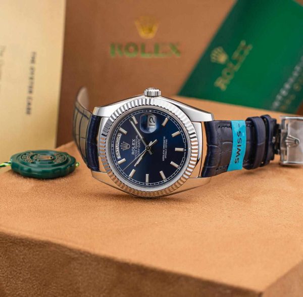 rolex day date 36 leather strap copy