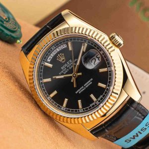 rolex day date 36 leather strap copy