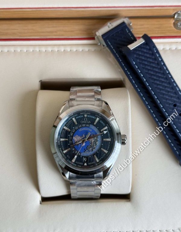Omega Seamaster Aqua Terra Chronometer GMT World Timer