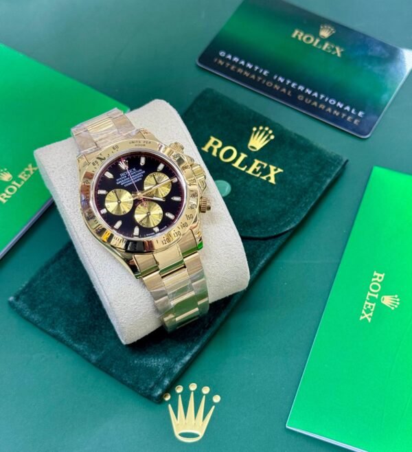 Replica Rolex Daytona Paul Newman Yellow Gold Black replica 116508-0009