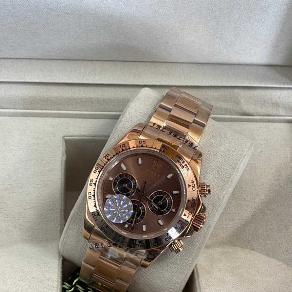 Rolex Daytona Rose Gold 116505 Chocolate Brown Dial Copy Watch