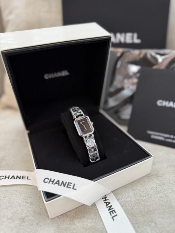 Chanel Première Watch Ref. H7022 – Black Dial, Steel Chain - Image 2
