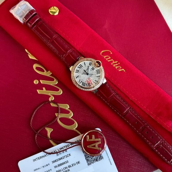 Cartier Ballon Bleu Watch Leather Strap WJBB0033