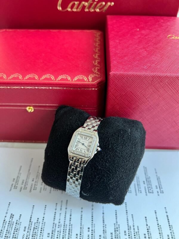 Cartier De Panthere Watch Gemstone W4PN0007 Silver