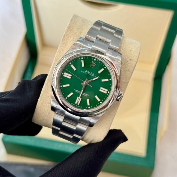 Rolex Oyster Perpetual Green Dial Steel 124300