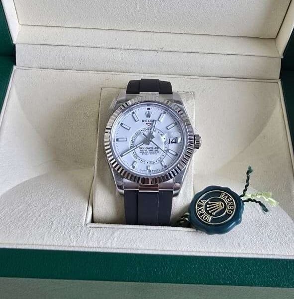 Rolex Sky-Dweller 42mm White Gold White Dial 336239