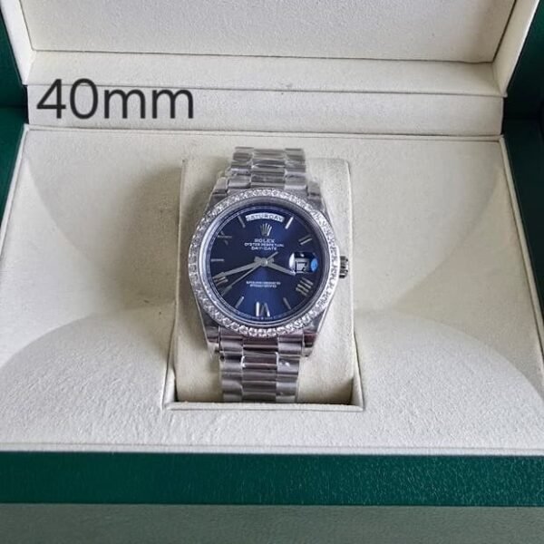 Rolex Day-Date White Gold Diamonds Blue Dial 40mm