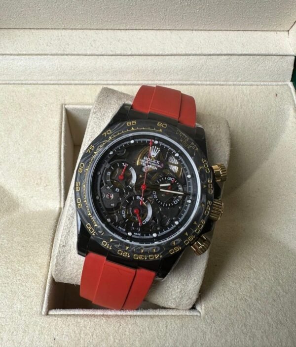 Rolex Cosmograph Daytona Blaken Red Skeleton Dial 40mm
