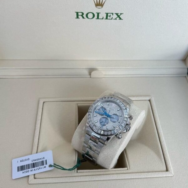Rolex Daytona Platinum Diamond Pave Dial Diamond Bezel